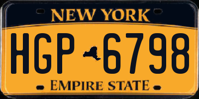 NY license plate HGP6798