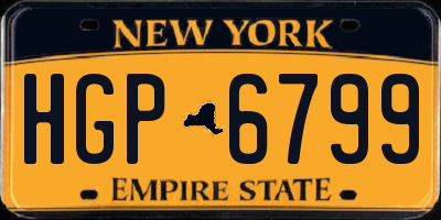 NY license plate HGP6799