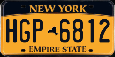 NY license plate HGP6812