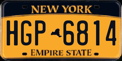 NY license plate HGP6814