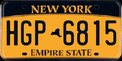 NY license plate HGP6815