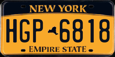 NY license plate HGP6818