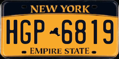 NY license plate HGP6819