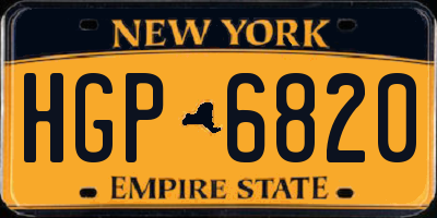 NY license plate HGP6820