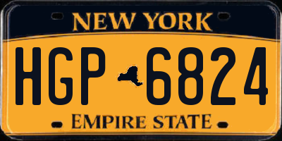 NY license plate HGP6824