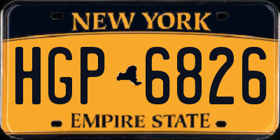 NY license plate HGP6826