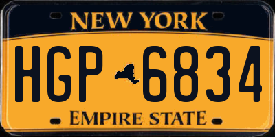 NY license plate HGP6834