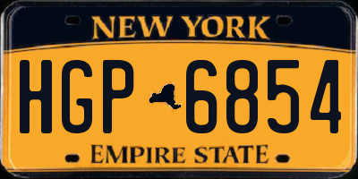 NY license plate HGP6854