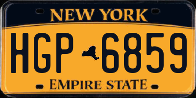 NY license plate HGP6859