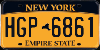 NY license plate HGP6861