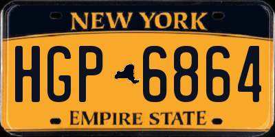 NY license plate HGP6864