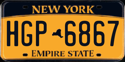 NY license plate HGP6867