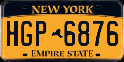 NY license plate HGP6876