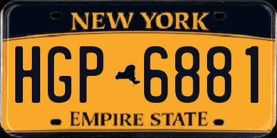 NY license plate HGP6881