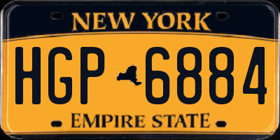 NY license plate HGP6884