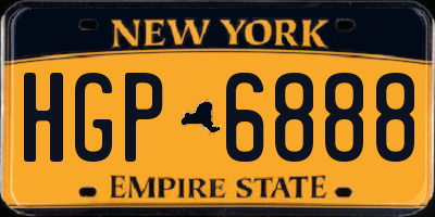 NY license plate HGP6888