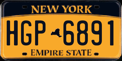 NY license plate HGP6891