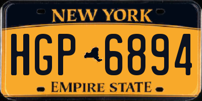 NY license plate HGP6894