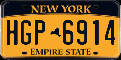 NY license plate HGP6914