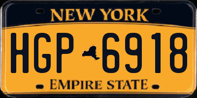 NY license plate HGP6918