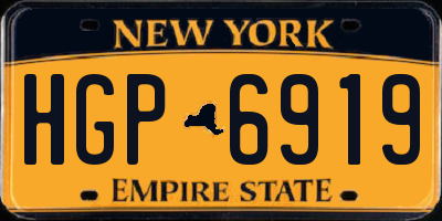 NY license plate HGP6919