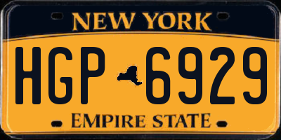 NY license plate HGP6929