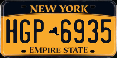 NY license plate HGP6935