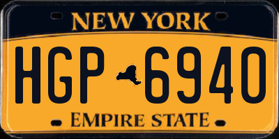 NY license plate HGP6940