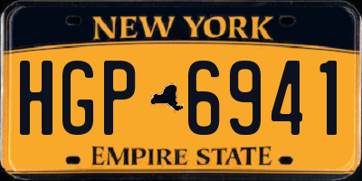 NY license plate HGP6941