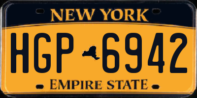 NY license plate HGP6942