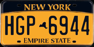 NY license plate HGP6944