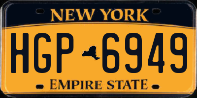 NY license plate HGP6949