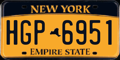 NY license plate HGP6951