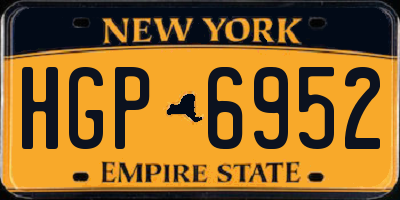 NY license plate HGP6952