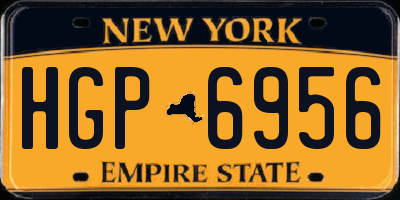 NY license plate HGP6956