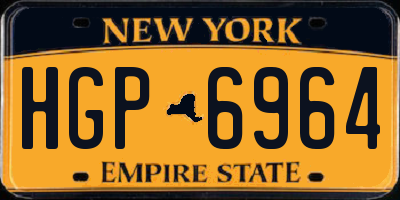 NY license plate HGP6964