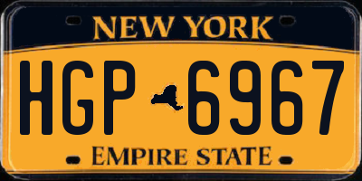 NY license plate HGP6967