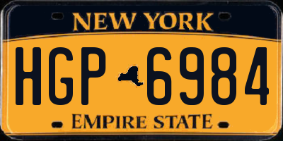 NY license plate HGP6984