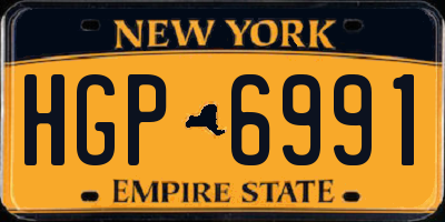 NY license plate HGP6991