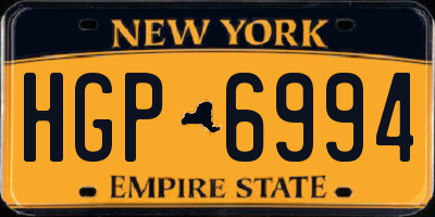 NY license plate HGP6994