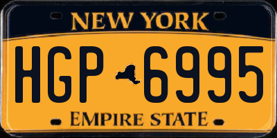 NY license plate HGP6995