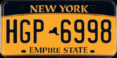 NY license plate HGP6998