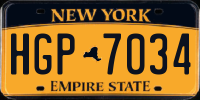 NY license plate HGP7034