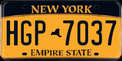 NY license plate HGP7037