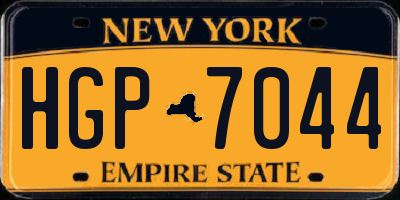 NY license plate HGP7044