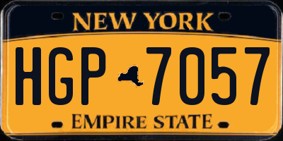 NY license plate HGP7057