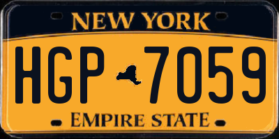 NY license plate HGP7059