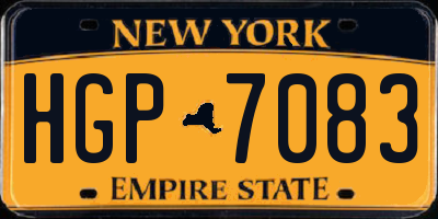 NY license plate HGP7083