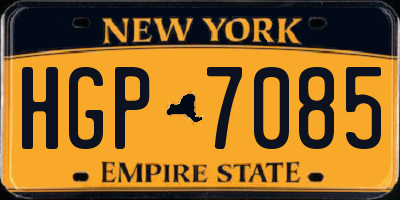 NY license plate HGP7085