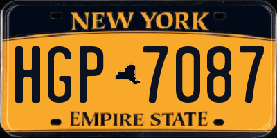 NY license plate HGP7087